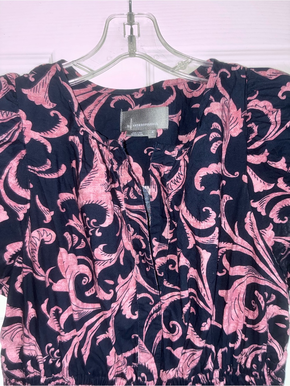 Anthropologie Somerset Pink and Navy Maxi Dress Size Small - Picture 5 of 8